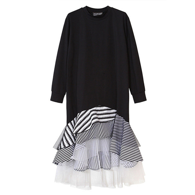 Korean Style Chiffon Autumn Dress – Romantic Streetwear | same ANTHEM - Long Sleeves / One Size