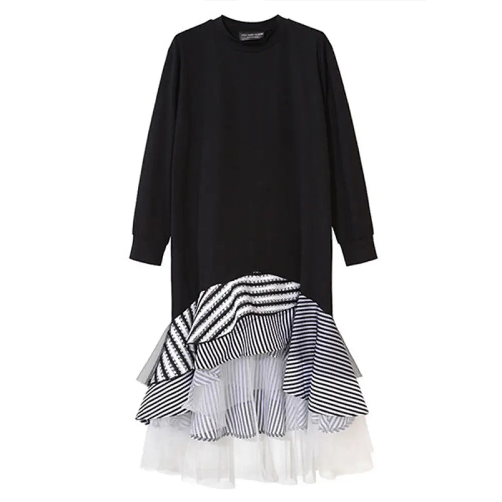 Korean Style Chiffon Autumn Dress – Romantic Streetwear | same ANTHEM