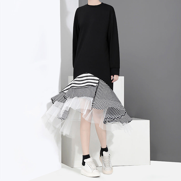 Korean Style Chiffon Autumn Dress – Romantic Streetwear | same ANTHEM