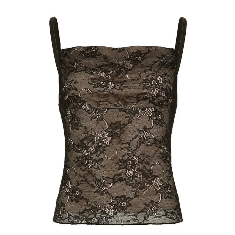 Lace Camisole Top – Soulmate Streetwear for Lovers & Besties same ANTHEM. - Black / S