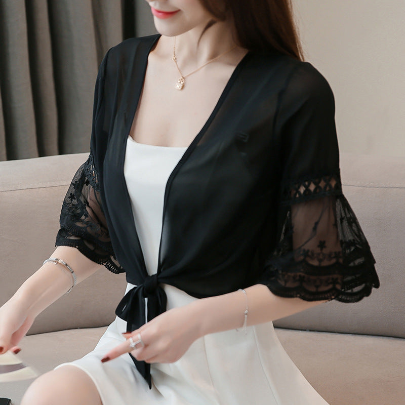Lace Cappa Chiffon Shirt – Romantic Boho Style | same ANTHEM