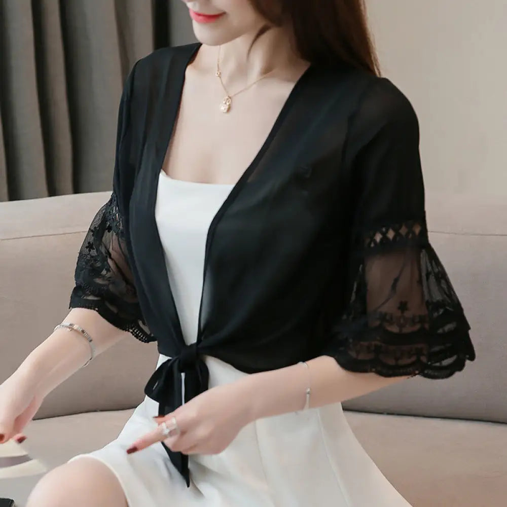 Lace Cappa Chiffon Shirt – Romantic Boho Style | same ANTHEM
