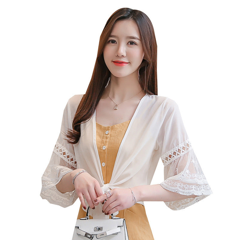 Lace Cappa Chiffon Shirt – Romantic Boho Style | same ANTHEM