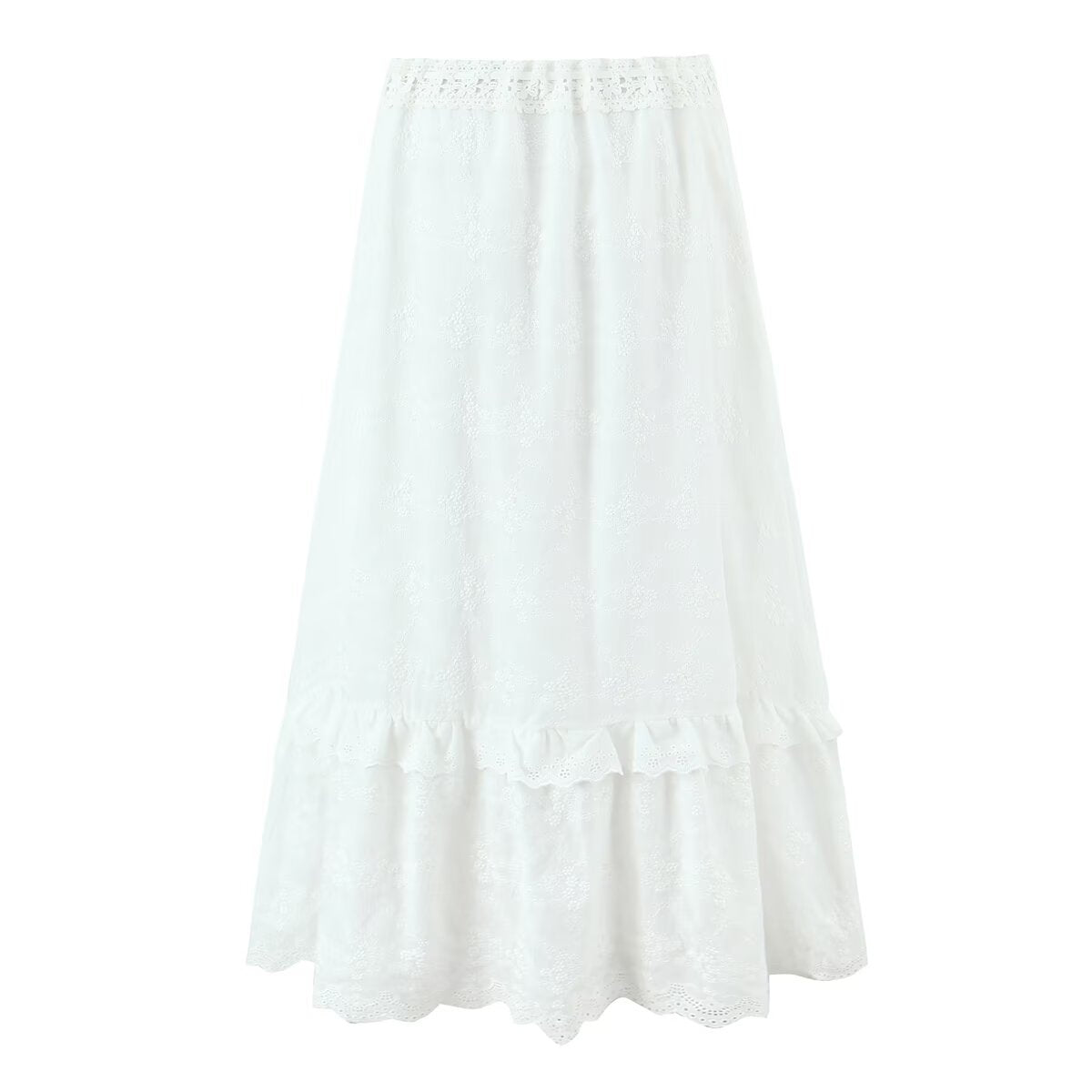 Lace Embroidery A-Line Cake Skirt – dreamy nostalgic streetwear | same ANTHEM.