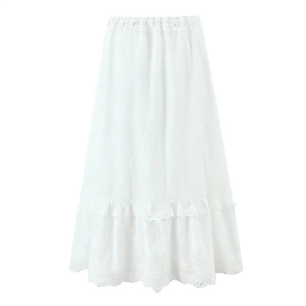 Lace Embroidery A-Line Cake Skirt – dreamy nostalgic streetwear | same ANTHEM.