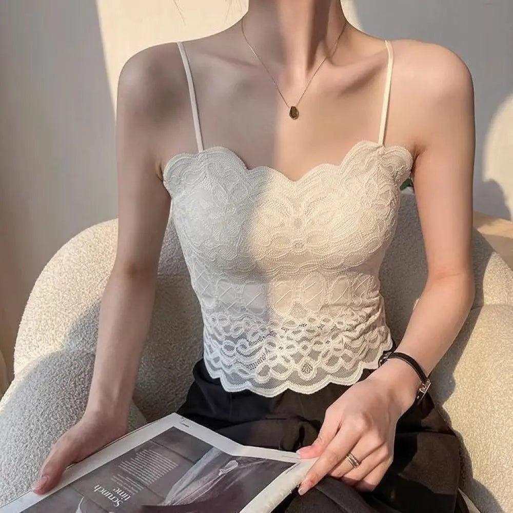 Lace Spaghetti Strap Vest – same ANTHEM. Soulmate Streetwear for Lovers