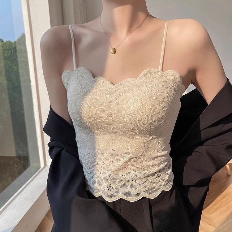 Lace Spaghetti Strap Vest – same ANTHEM. Soulmate Streetwear for Lovers