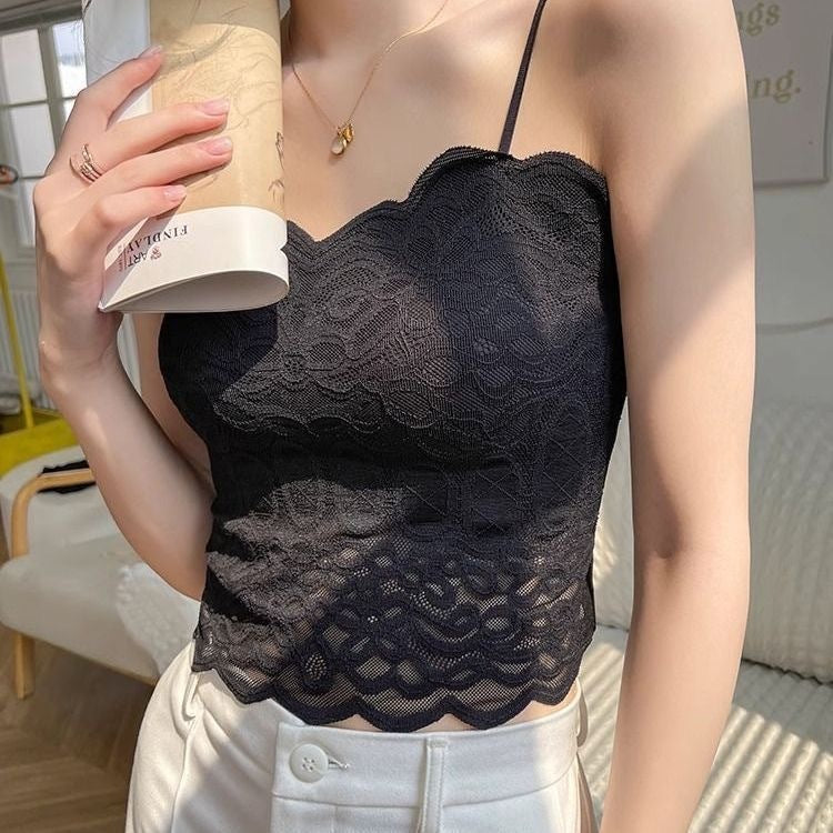 Lace Spaghetti Strap Vest – same ANTHEM. Soulmate Streetwear for Lovers