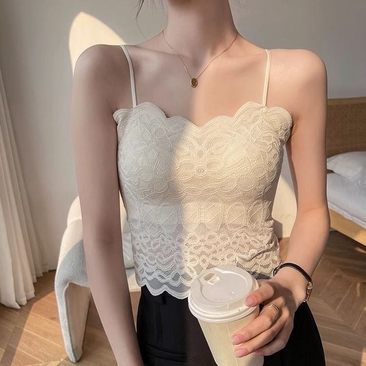Lace Spaghetti Strap Vest – same ANTHEM. Soulmate Streetwear for Lovers
