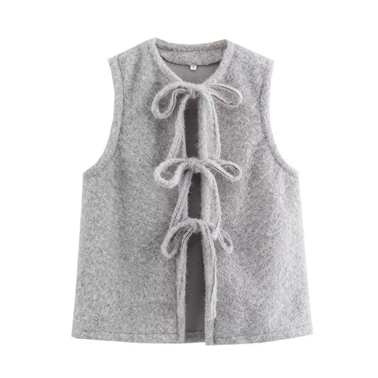 Lace-Up Vest – Dreamy Streetwear | same ANTHEM - gray / S