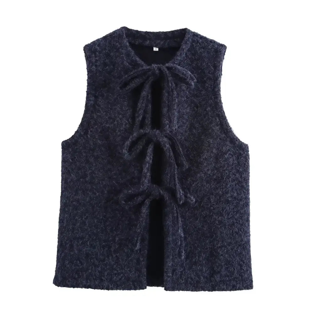 Lace-Up Vest – Dreamy Streetwear | same ANTHEM - navy blue / S