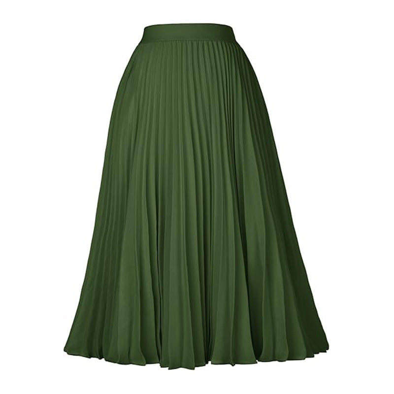 Lady Skirt - Romantic Swing Skirt for Lovers & Friends | Elegant Medium-Length Silhouette - Green / L - Skirt
