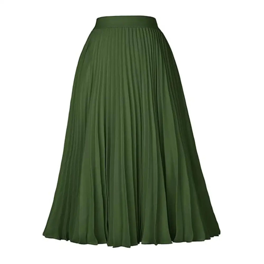 Lady Skirt - Romantic Swing Skirt for Lovers & Friends | Elegant Medium-Length Silhouette - Green / L - Skirt