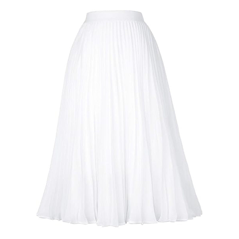 Lady Skirt - Romantic Swing Skirt for Lovers & Friends | Elegant Medium-Length Silhouette - White / L - Skirt