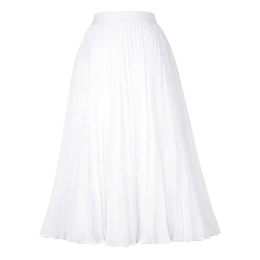 Lady Skirt - Romantic Swing Skirt for Lovers & Friends | Elegant Medium-Length Silhouette - White / L - Skirt