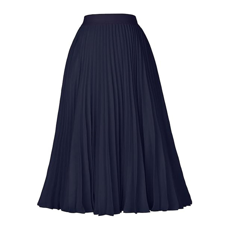 Lady Skirt - Romantic Swing Skirt for Lovers & Friends | Elegant Medium-Length Silhouette - Dark Blue / L - Skirt