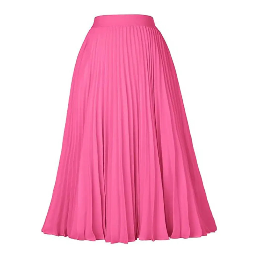 Lady Skirt - Romantic Swing Skirt for Lovers & Friends | Elegant Medium-Length Silhouette - Rose Red / L - Skirt
