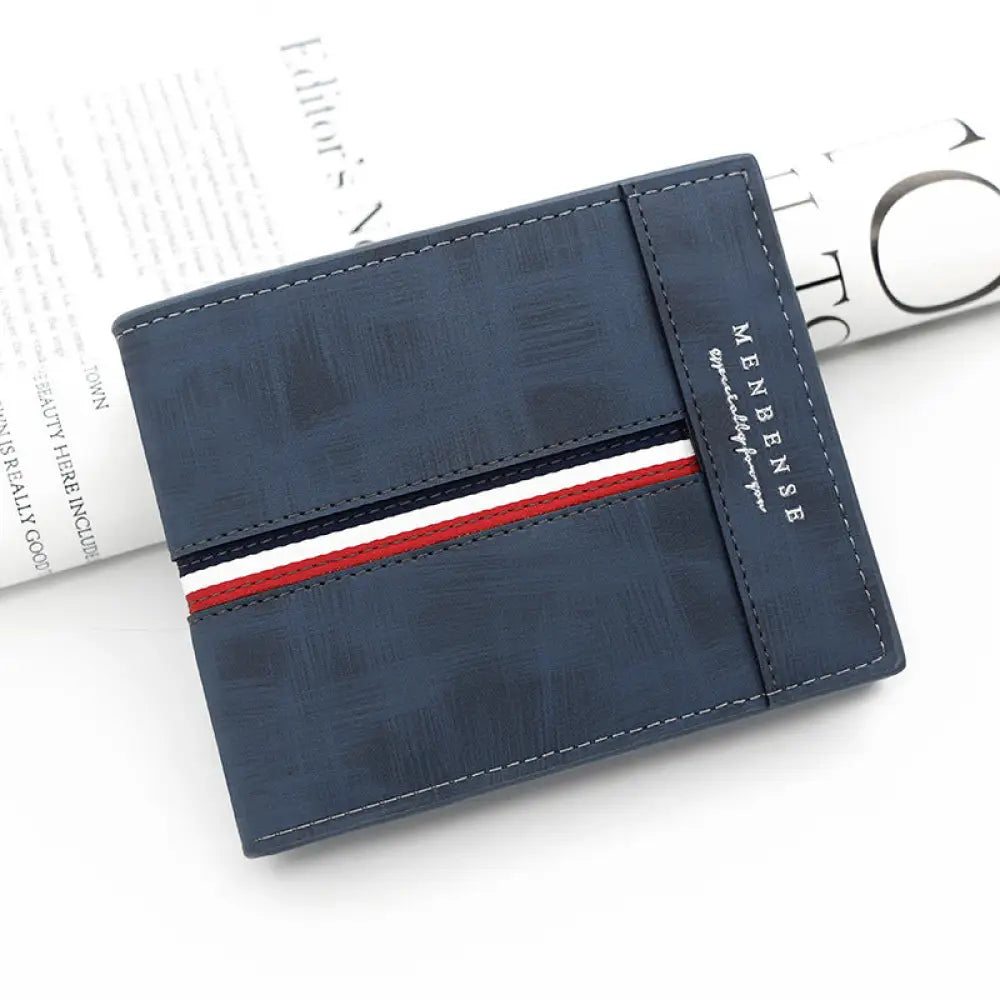 Large Capacity Tri-fold Wallet – same ANTHEM. Soulmate Streetwear Accessory - D330121 Blue