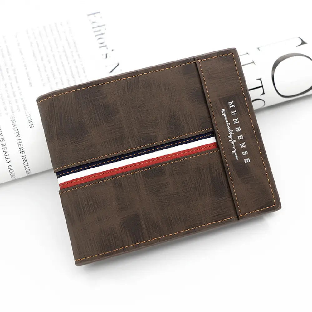 Large Capacity Tri-fold Wallet – same ANTHEM. Soulmate Streetwear Accessory - D330121 Dark Brown