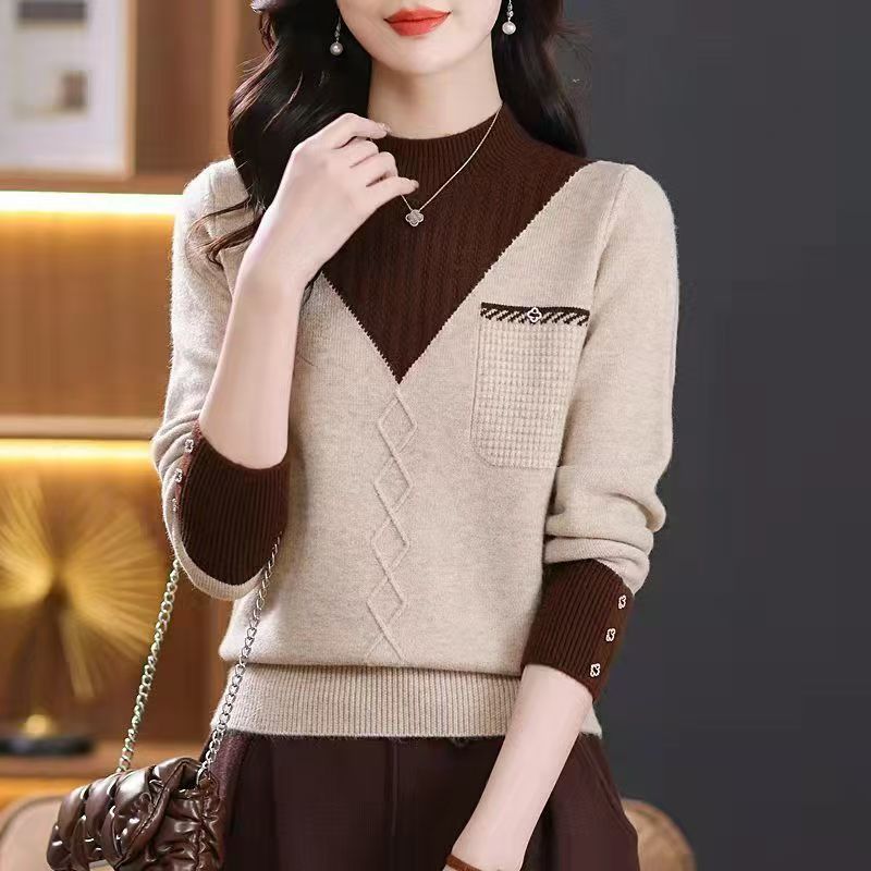 Layered Half Turtleneck Sweater | Made for Soulmates & Chosen Family | same ANTHEM. - Beige / L