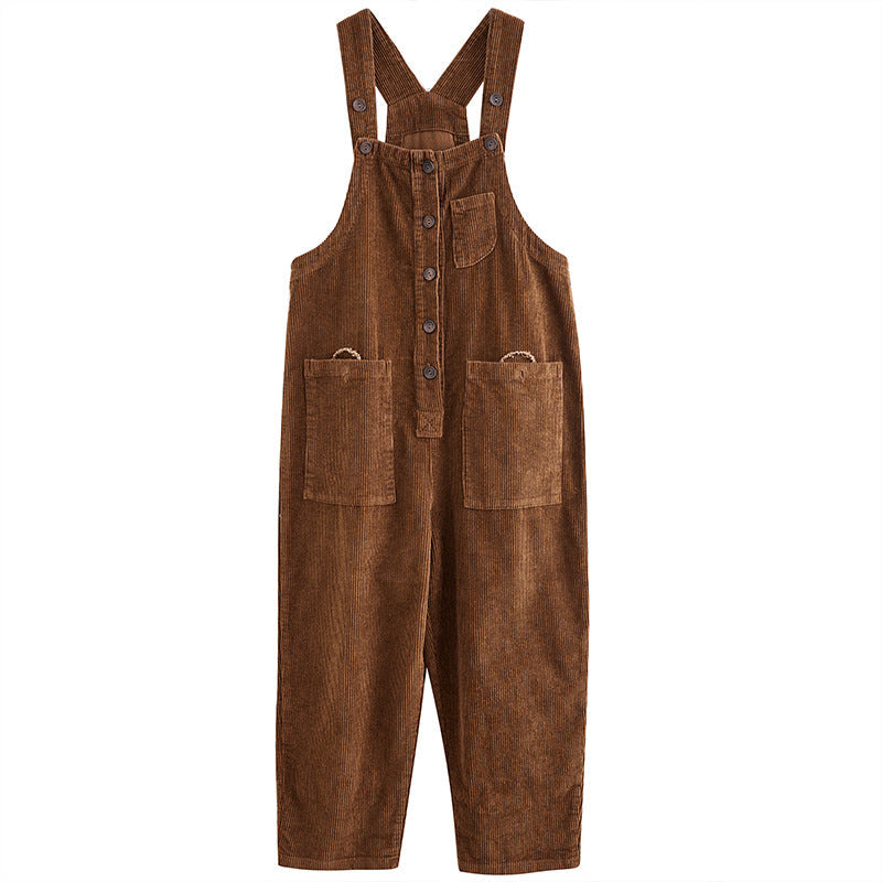 Lazy Corduroy Overalls – Casual Loose Fit Everyday Style | same ANTHEM