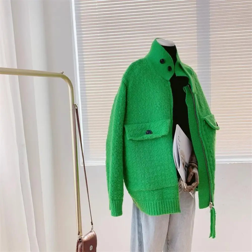 Lazy Style Thickened Sweater Coat for Women - Japanese Streetwear Chic | same ANTHEM