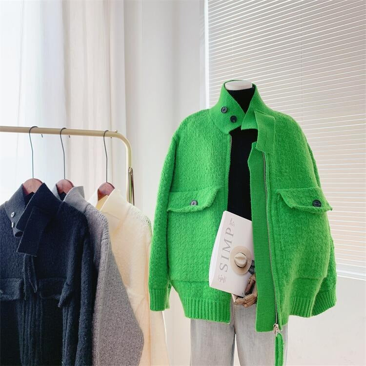 Lazy Style Thickened Sweater Coat for Women - Japanese Streetwear Chic | same ANTHEM