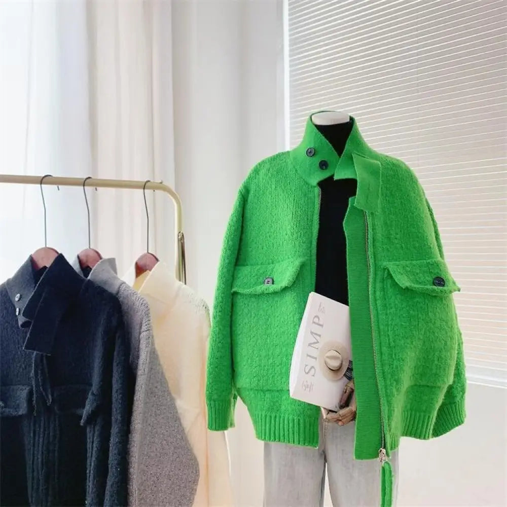Lazy Style Thickened Sweater Coat for Women - Japanese Streetwear Chic | same ANTHEM