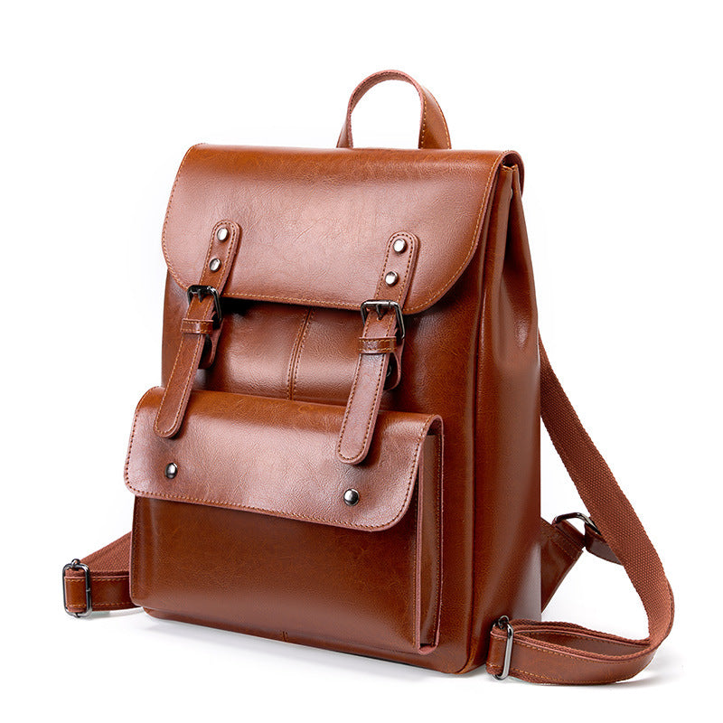 Leather Cowhide Backpack – Soulmate Streetwear Style | same ANTHEM