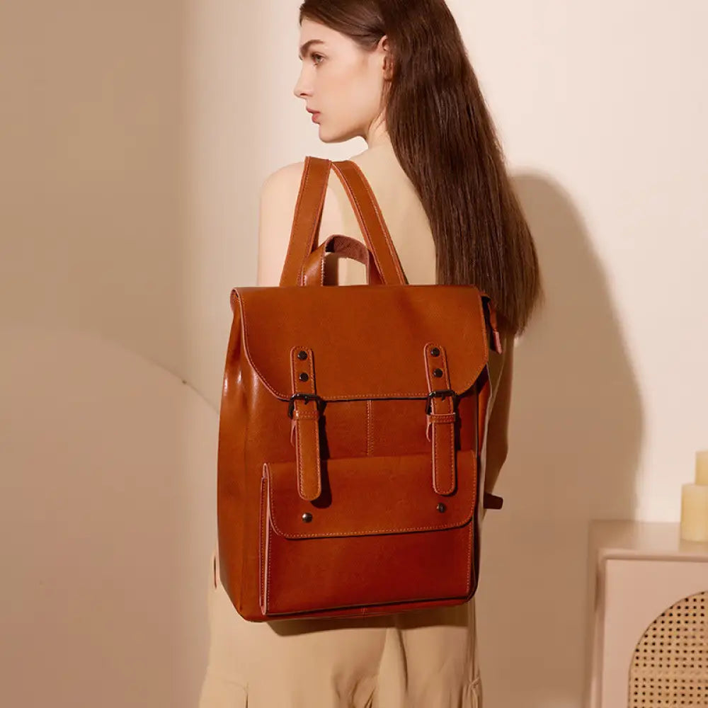 Leather Cowhide Backpack – Soulmate Streetwear Style | same ANTHEM