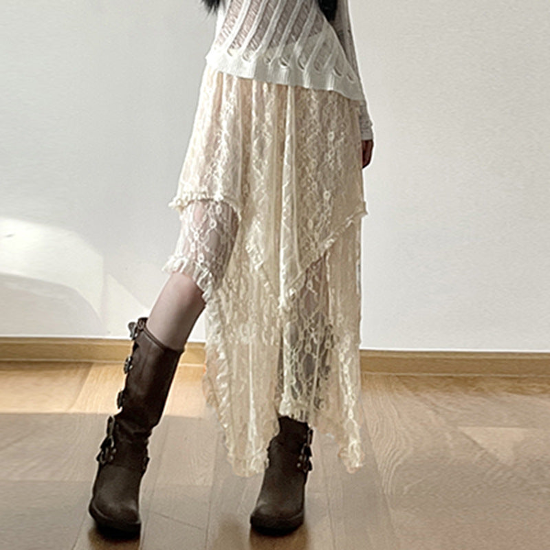 Leisure Lace Layered Half Skirt | Dreamy Romantic Chic | same ANTHEM