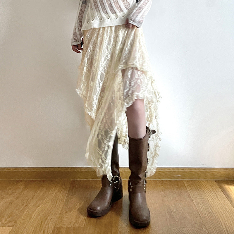 Leisure Lace Layered Half Skirt | Dreamy Romantic Chic | same ANTHEM