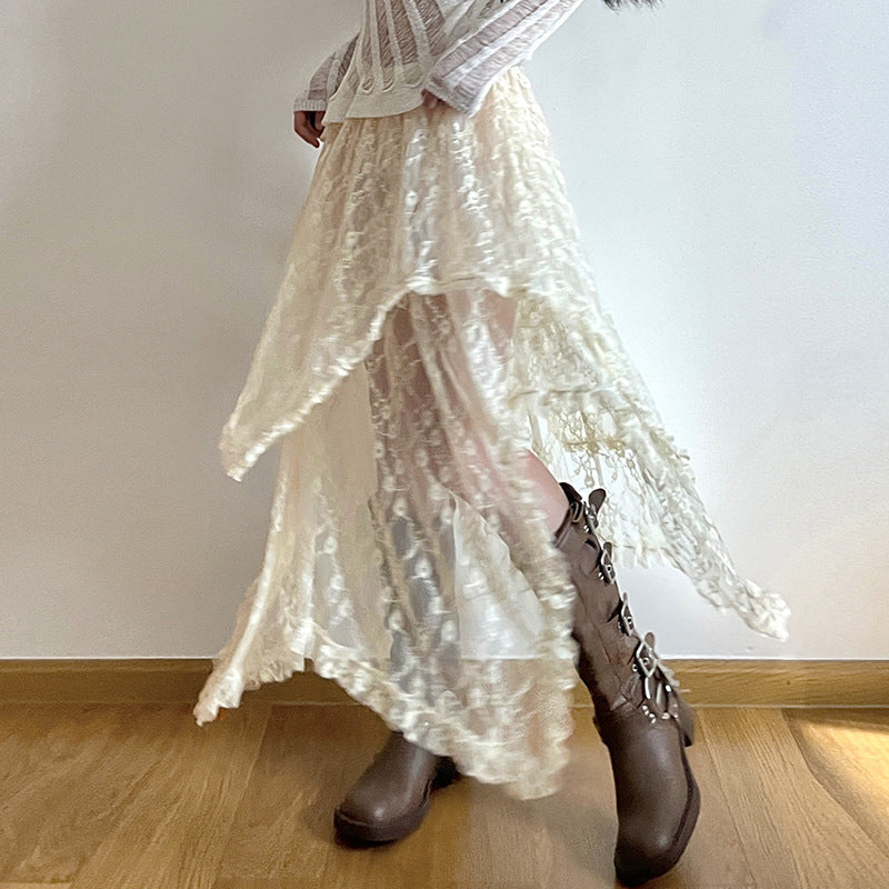 Leisure Lace Layered Half Skirt | Dreamy Romantic Chic | same ANTHEM