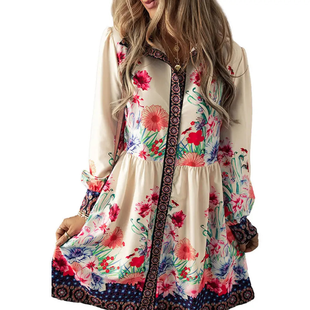 Leisure Printed Dress | Boho Romantic Dress for Lovers & Soulmates | Same Anthem