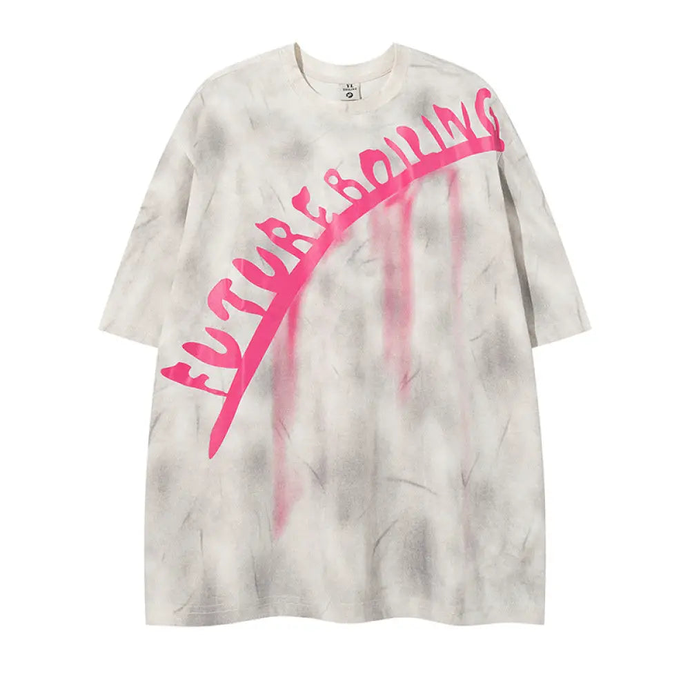 Letter Foaming Print Short Sleeve T-Shirt – Hip Hop Streetwear | same ANTHEM