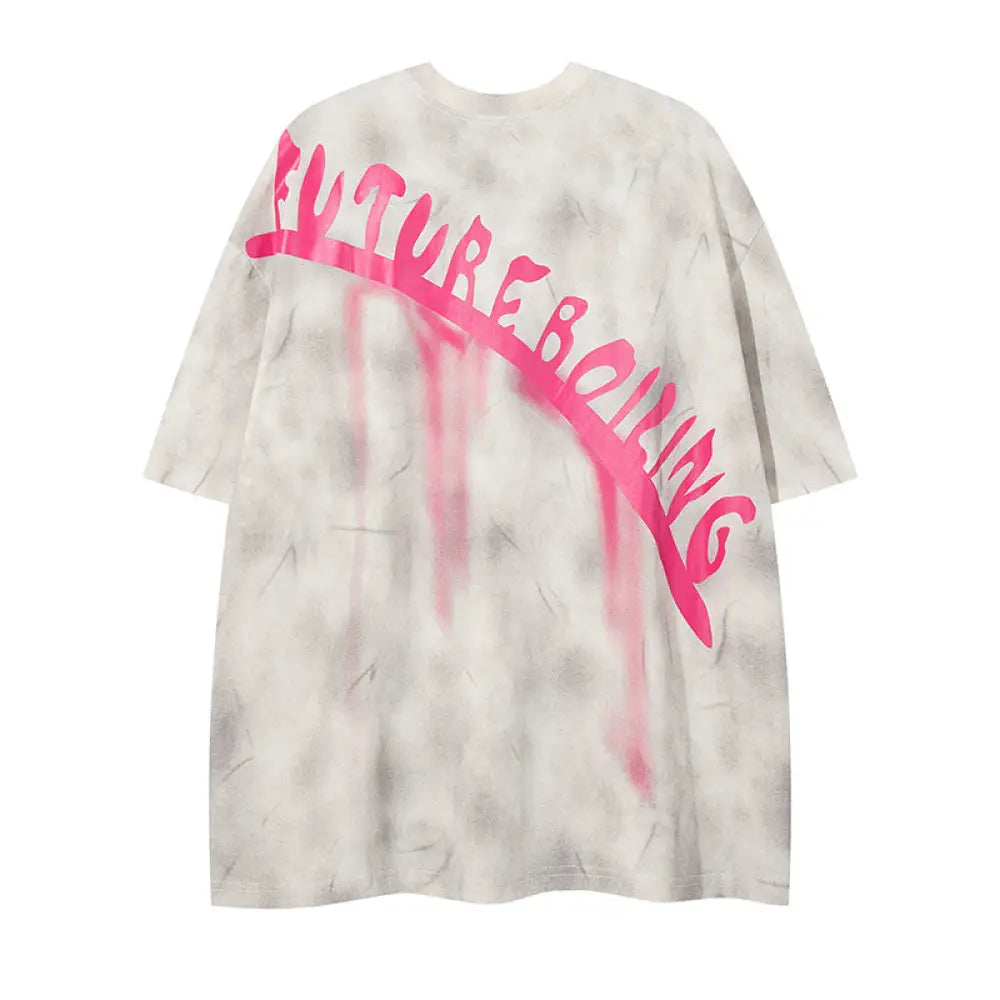 Letter Foaming Print Short Sleeve T-Shirt – Hip Hop Streetwear | same ANTHEM