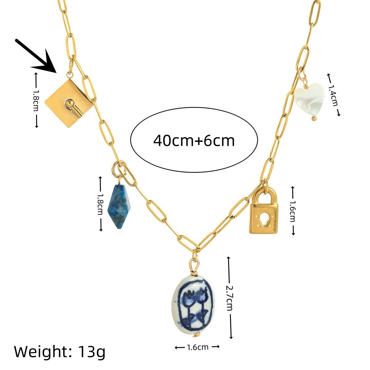 Light Luxury Flower Pendant Love Lock Necklace | Chic Boho Romantic Jewelry | same ANTHEM - Hat Individual Pendant