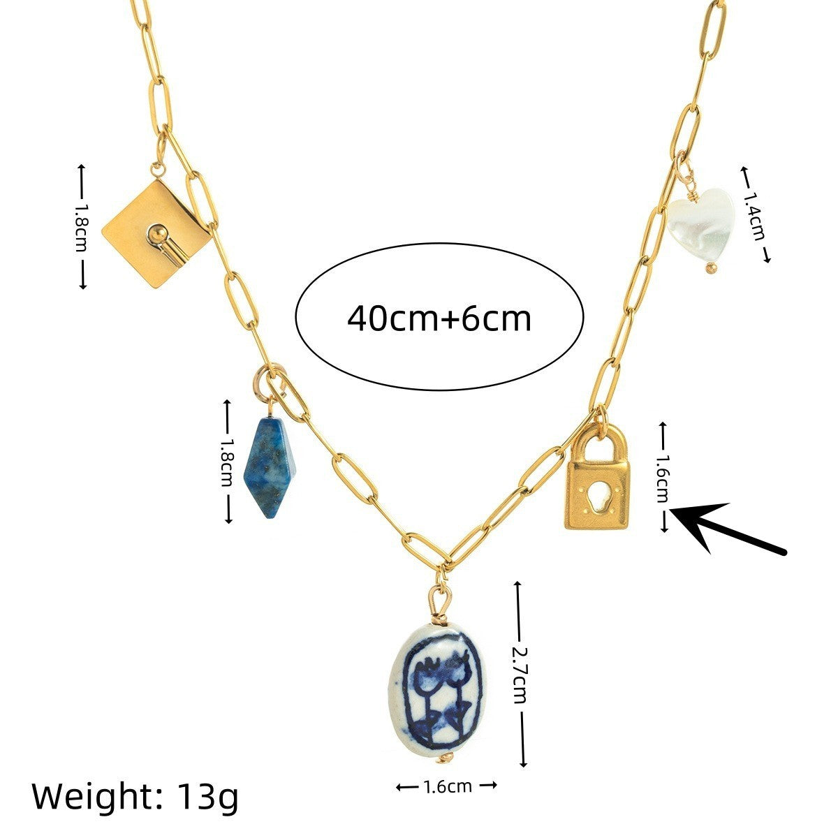 Light Luxury Flower Pendant Love Lock Necklace | Chic Boho Romantic Jewelry | same ANTHEM - Lock Individual Pendant