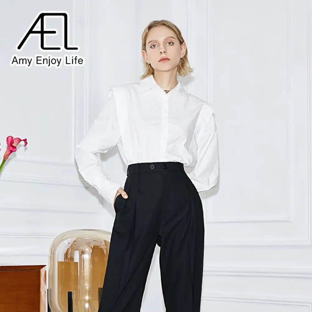 Long Sleeve Lapel Blouse | same ANTHEM.