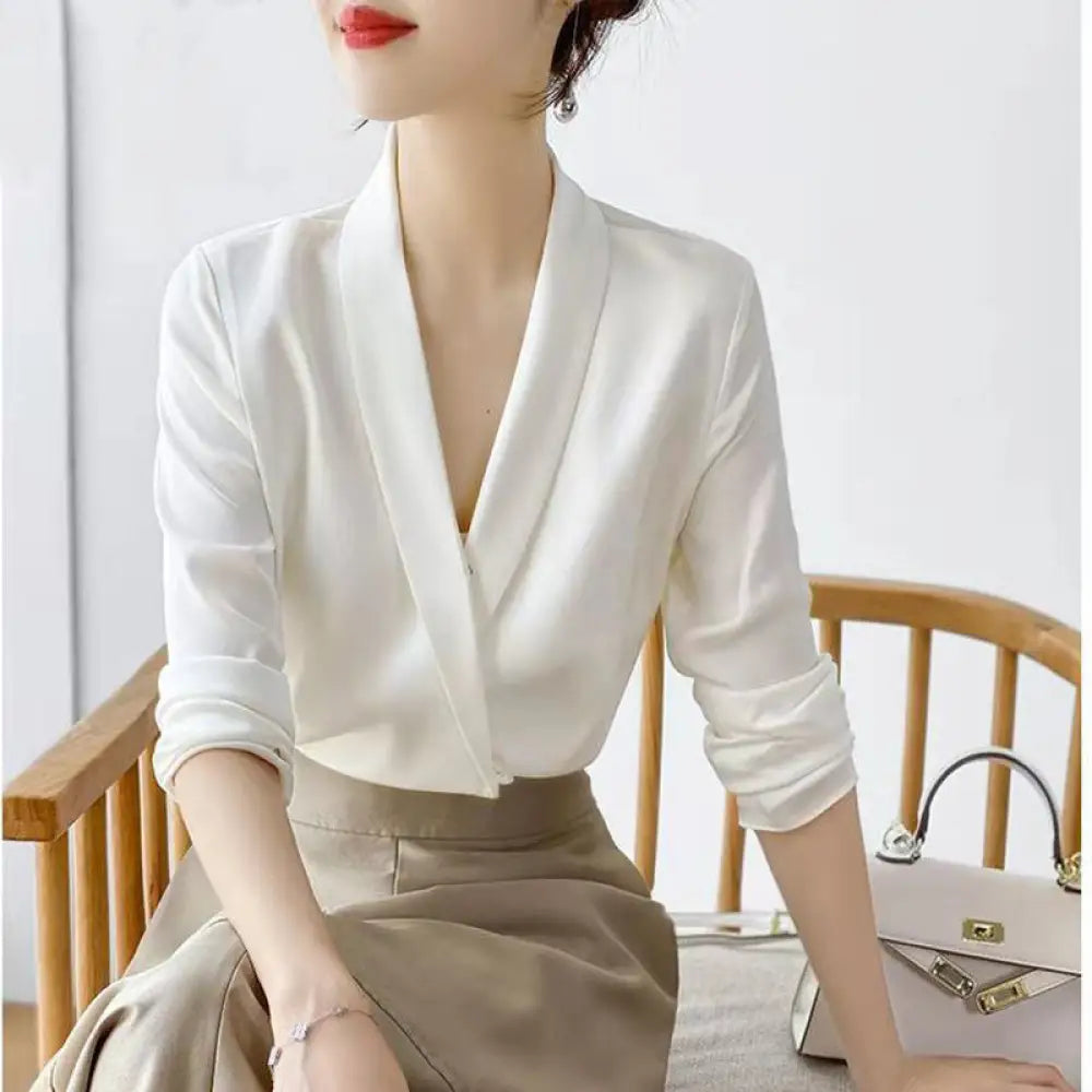 Long Sleeve Professional Top – Chic French Elegance for Lovers & Soulmates | same ANTHEM