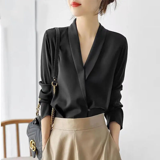Long Sleeve Professional Top – Chic French Elegance for Lovers & Soulmates | same ANTHEM