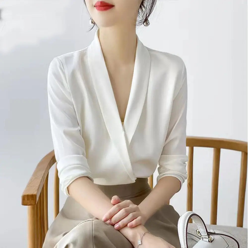 Long Sleeve Professional Top – Chic French Elegance for Lovers & Soulmates | same ANTHEM