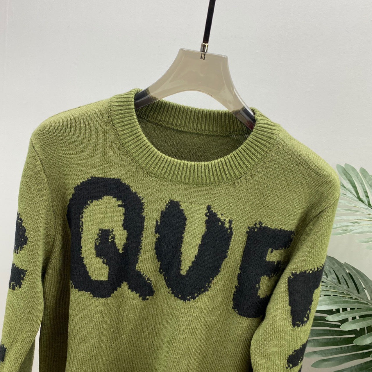 Long Sleeve Wool Sweater with Letter Print | same ANTHEM Japanese Streetwear Chic