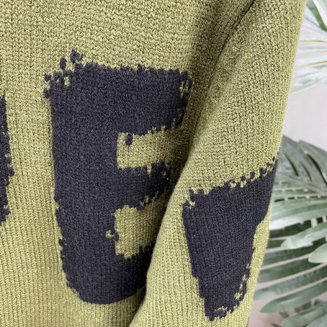 Long Sleeve Wool Sweater with Letter Print | same ANTHEM Japanese Streetwear Chic