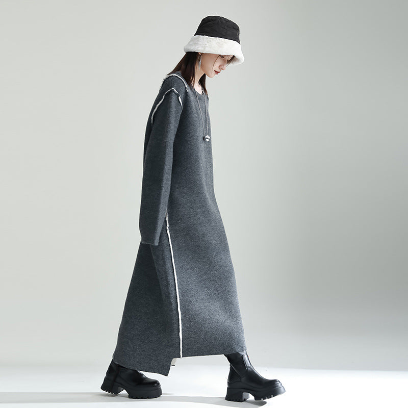 Long Sweater Dress | same ANTHEM. - Grey / One Size