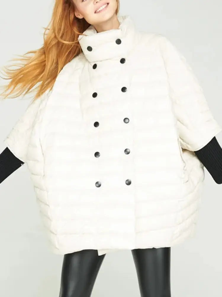 Loose A-Line Cape Coat Women – Soulmate Streetwear | same ANTHEM. - White / One Size