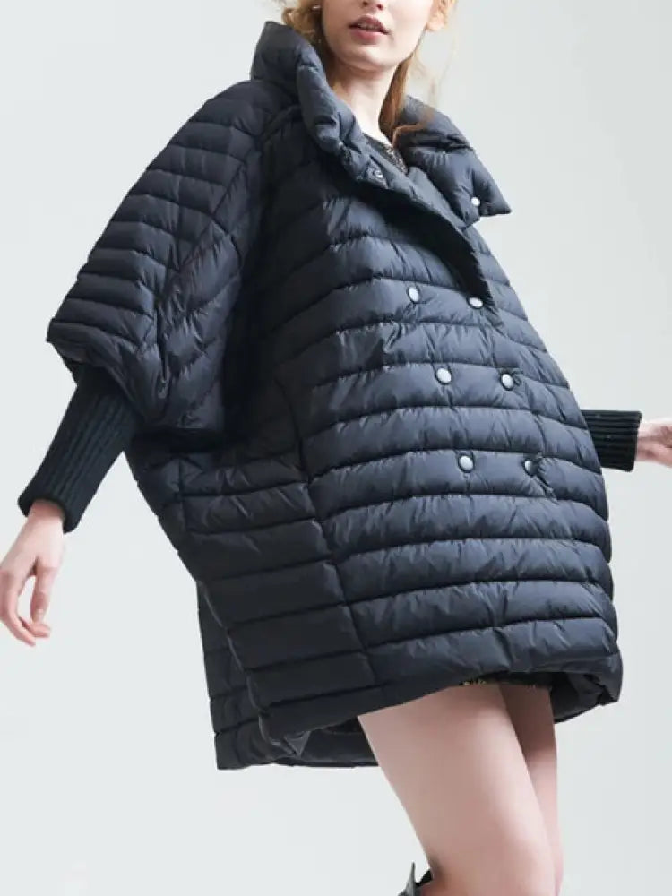 Loose A-Line Cape Coat Women – Soulmate Streetwear | same ANTHEM. - Black / One Size