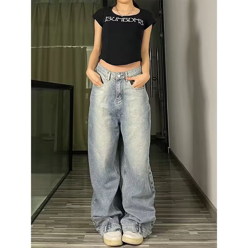 Loose Bell Bottom Jeans - Baggy Streetwear Vibe | same ANTHEM