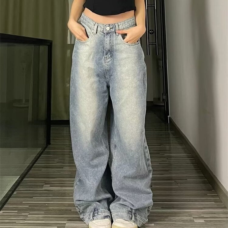 Loose Bell Bottom Jeans - Baggy Streetwear Vibe | same ANTHEM - Blue / 2XL