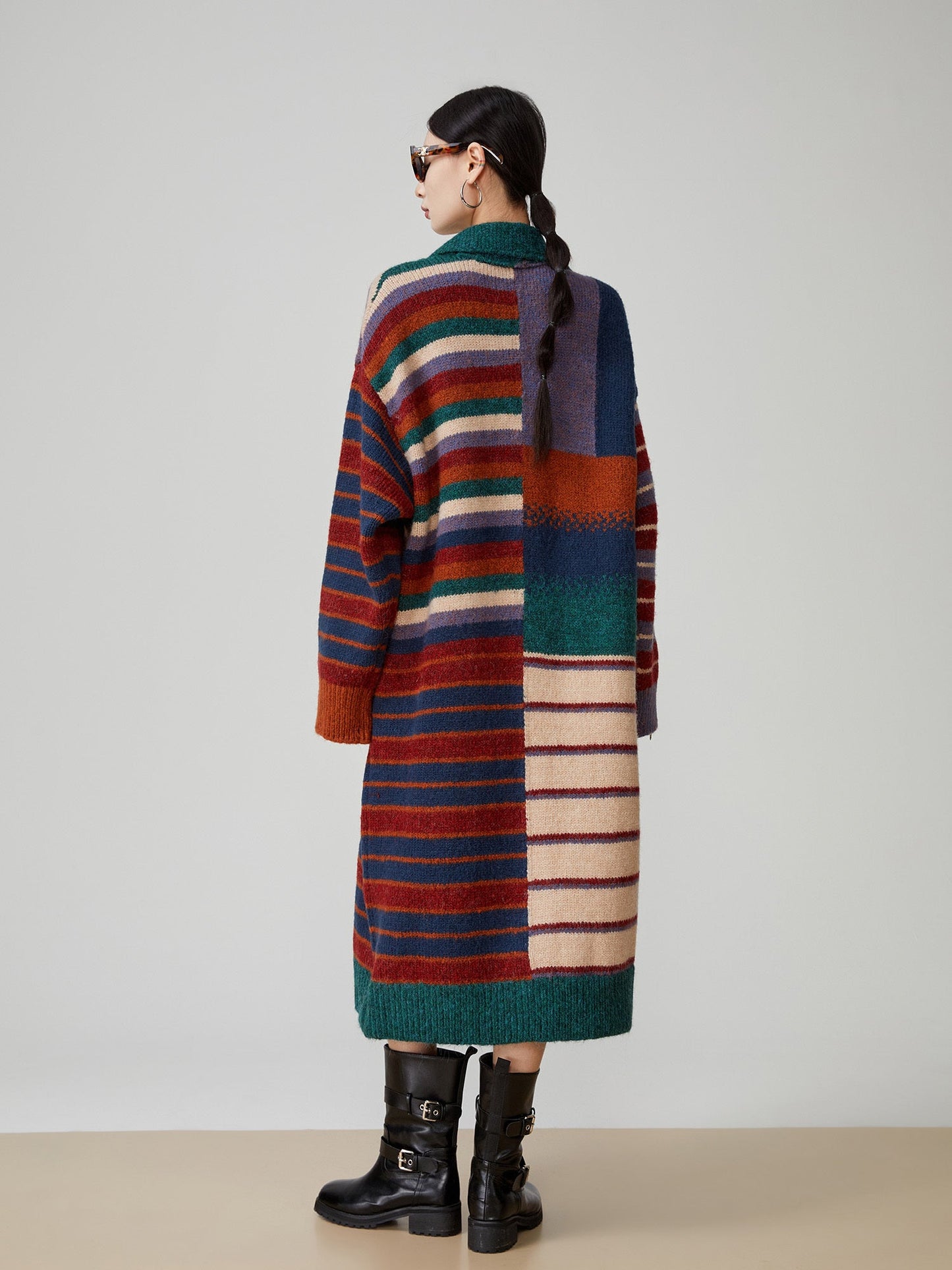 Loose Casual American Retro Stripes Sweater Coat for Soulmates & Lovers | same ANTHEM - Top